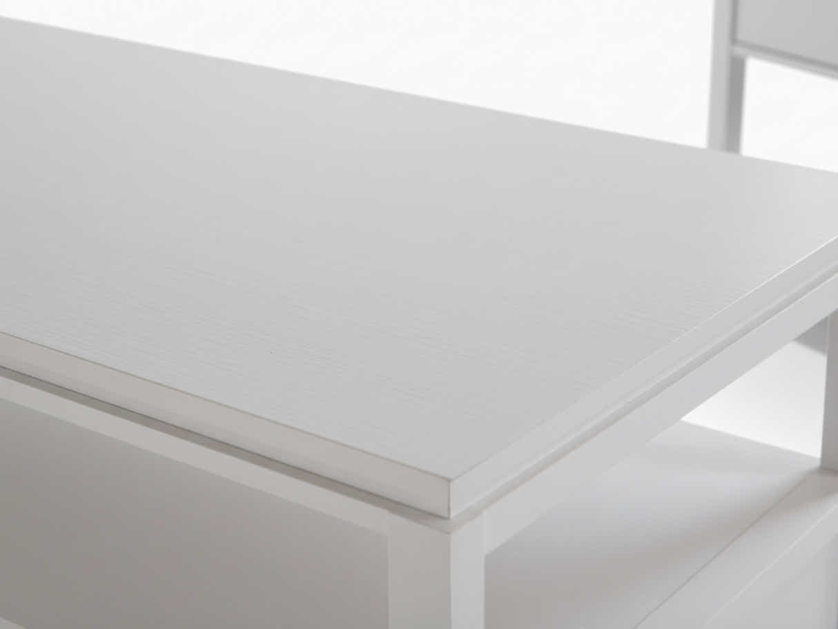 3-Piece Solid Wood Coffee Table Set - White