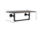 Pipe Shelf with Towel Rack