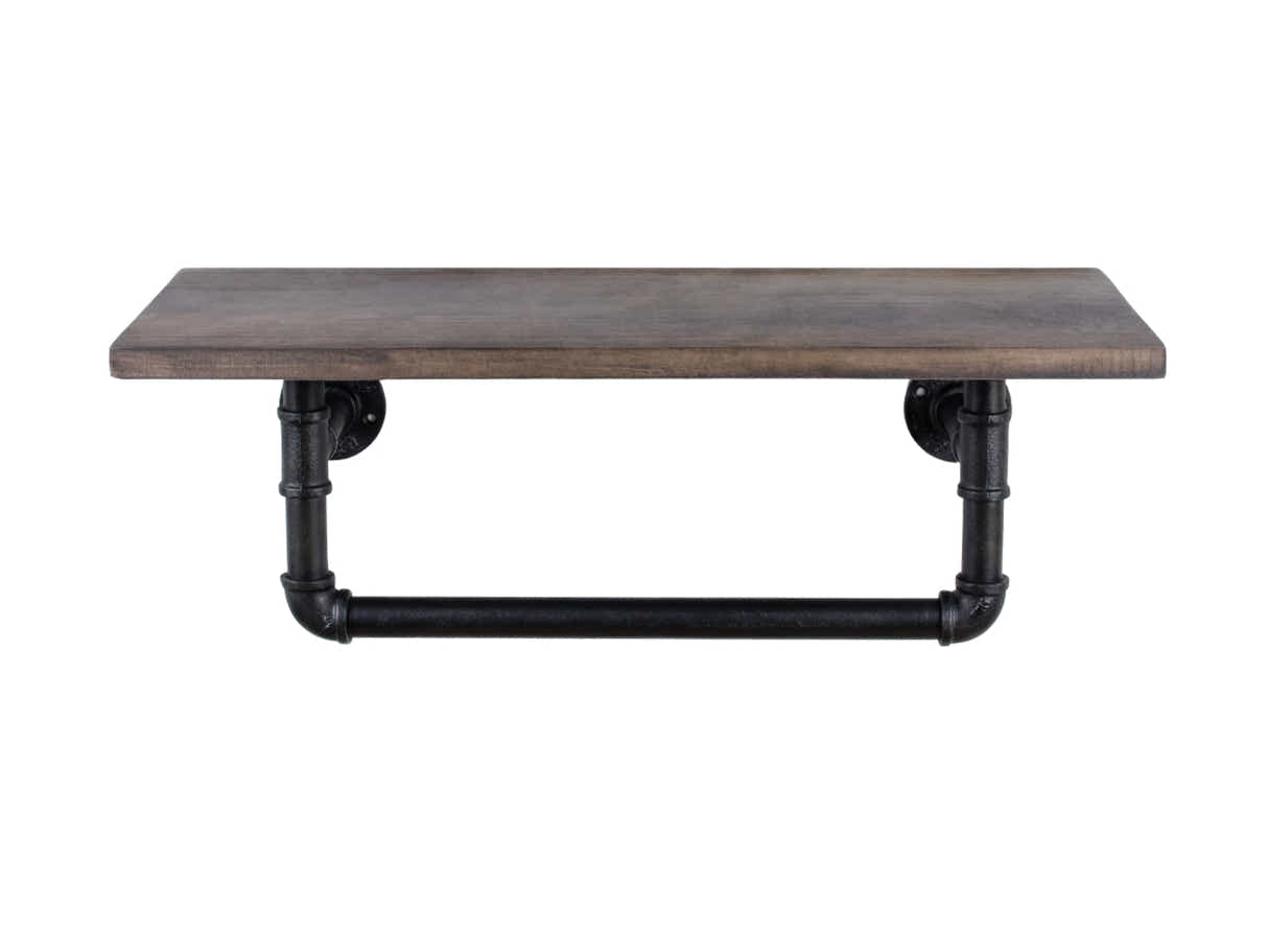 Pipe Shelf with Towel Rack
