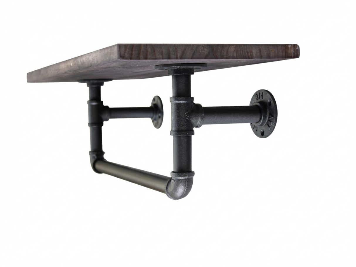 Pipe Shelf with Towel Rack