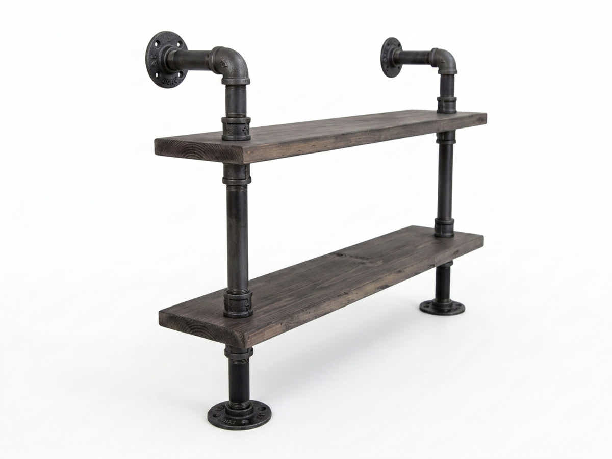 2-Tier Pipe Shelf