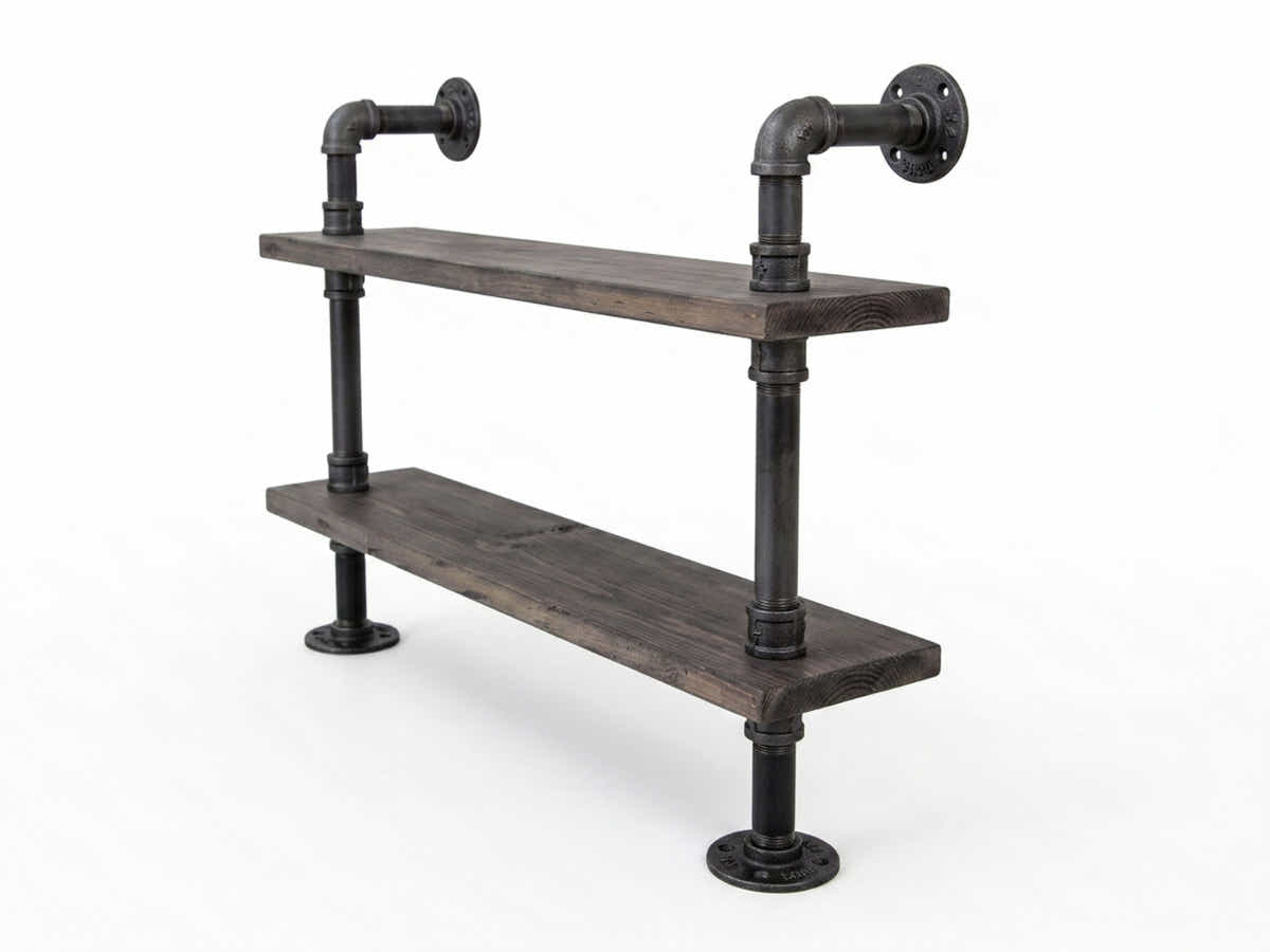 2-Tier Pipe Shelf
