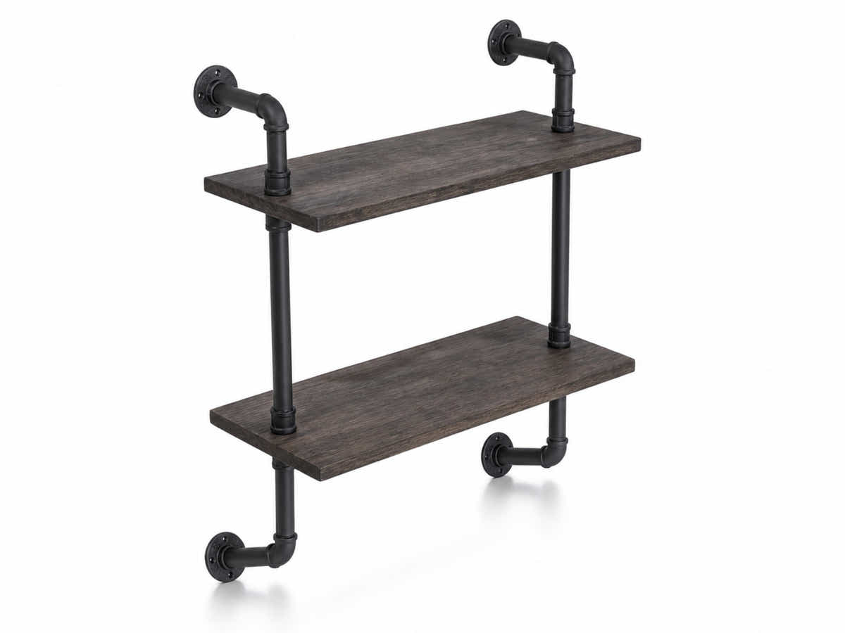 2-Tier Pipe Shelf