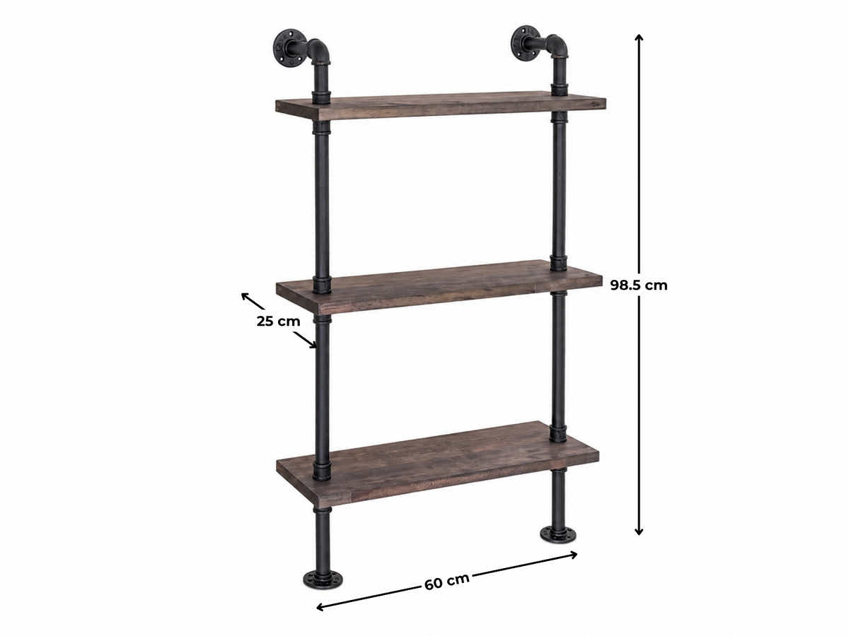 3-Tier Pipe Shelf