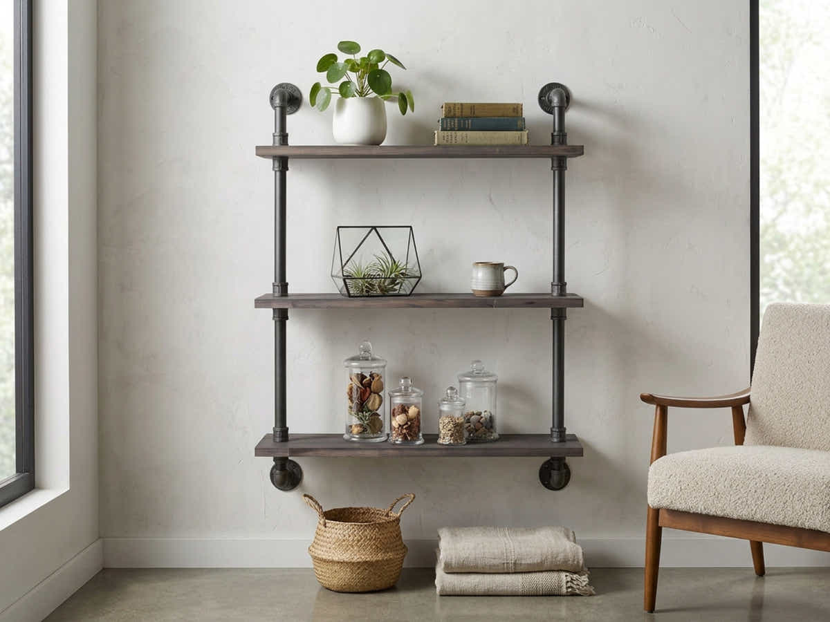 3-Tier Pipe Shelf