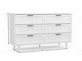 Rechteck 6-Drawer Lowboy - White