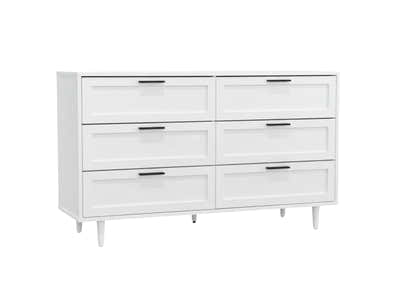 Rechteck 6-Drawer Lowboy - White