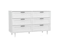 Rechteck 6-Drawer Lowboy - White