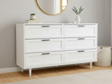 Rechteck 6-Drawer Lowboy - White
