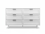 Rechteck 6-Drawer Lowboy - White