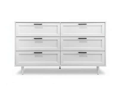 Rechteck 6-Drawer Lowboy - White