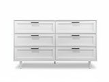 Rechteck 6-Drawer Lowboy - White