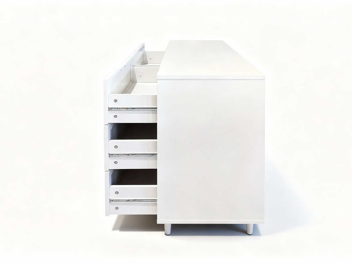 Rechteck 6-Drawer Lowboy - White