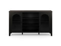 Cambre Black Sideboard with Glass Door - 120 cm