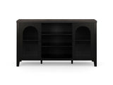 Cambre Black Sideboard with Glass Door - 120 cm