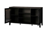 Cambre Black Sideboard with Glass Door - 120 cm