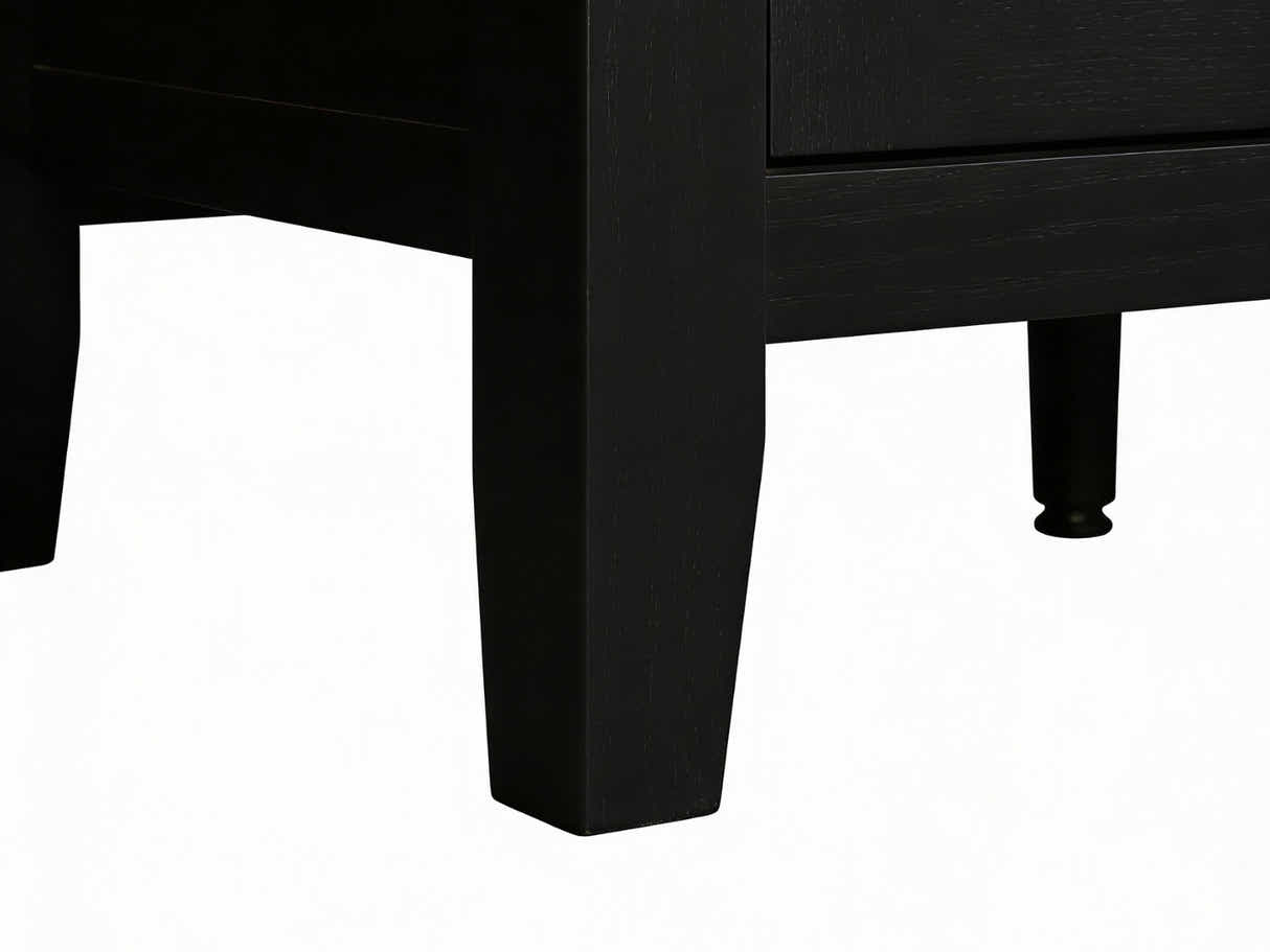 Cambre Black Sideboard with Glass Door - 120 cm