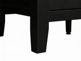 Cambre Black Sideboard with Glass Door - 120 cm