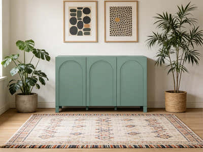 Cambre Green 3-Door Sideboard - 120 cm