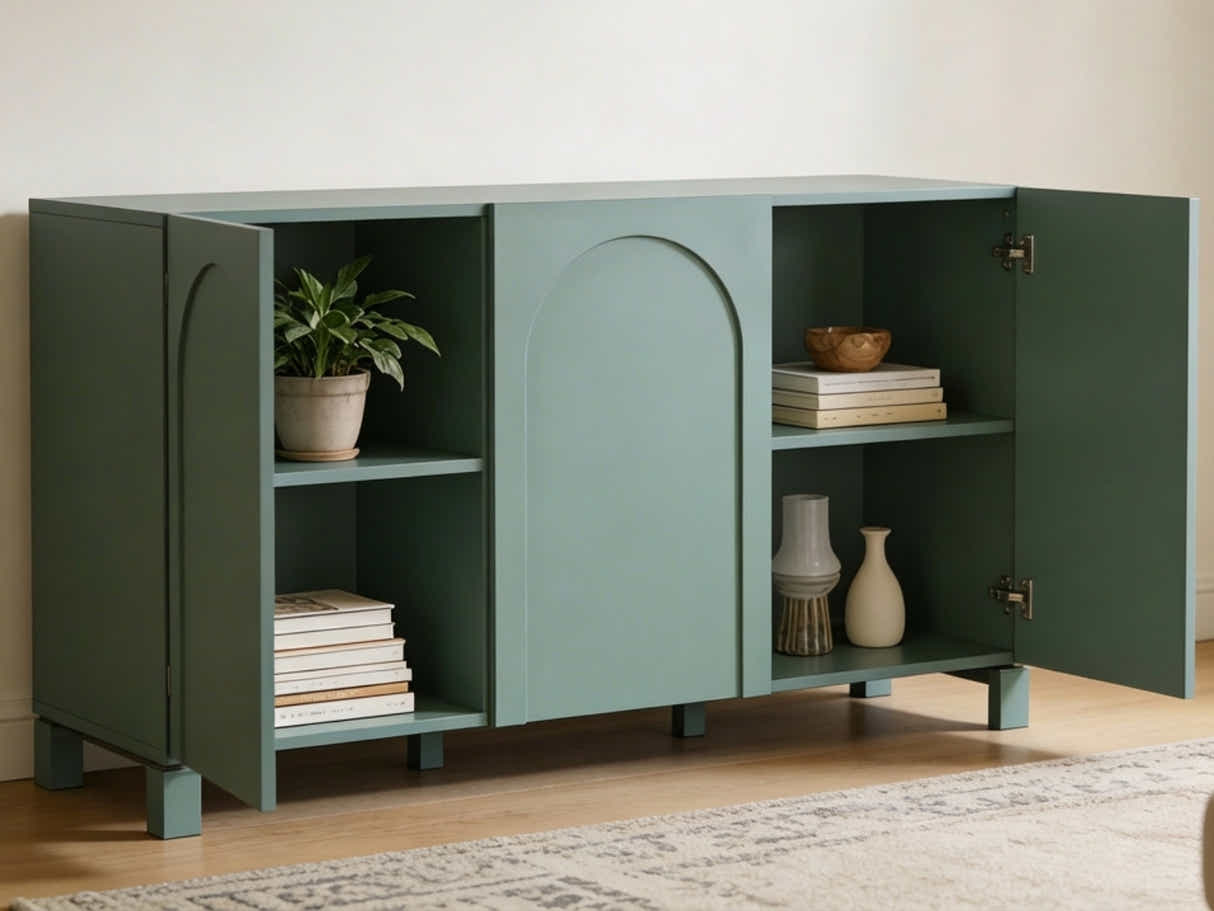 Cambre Green 3-Door Sideboard - 120 cm