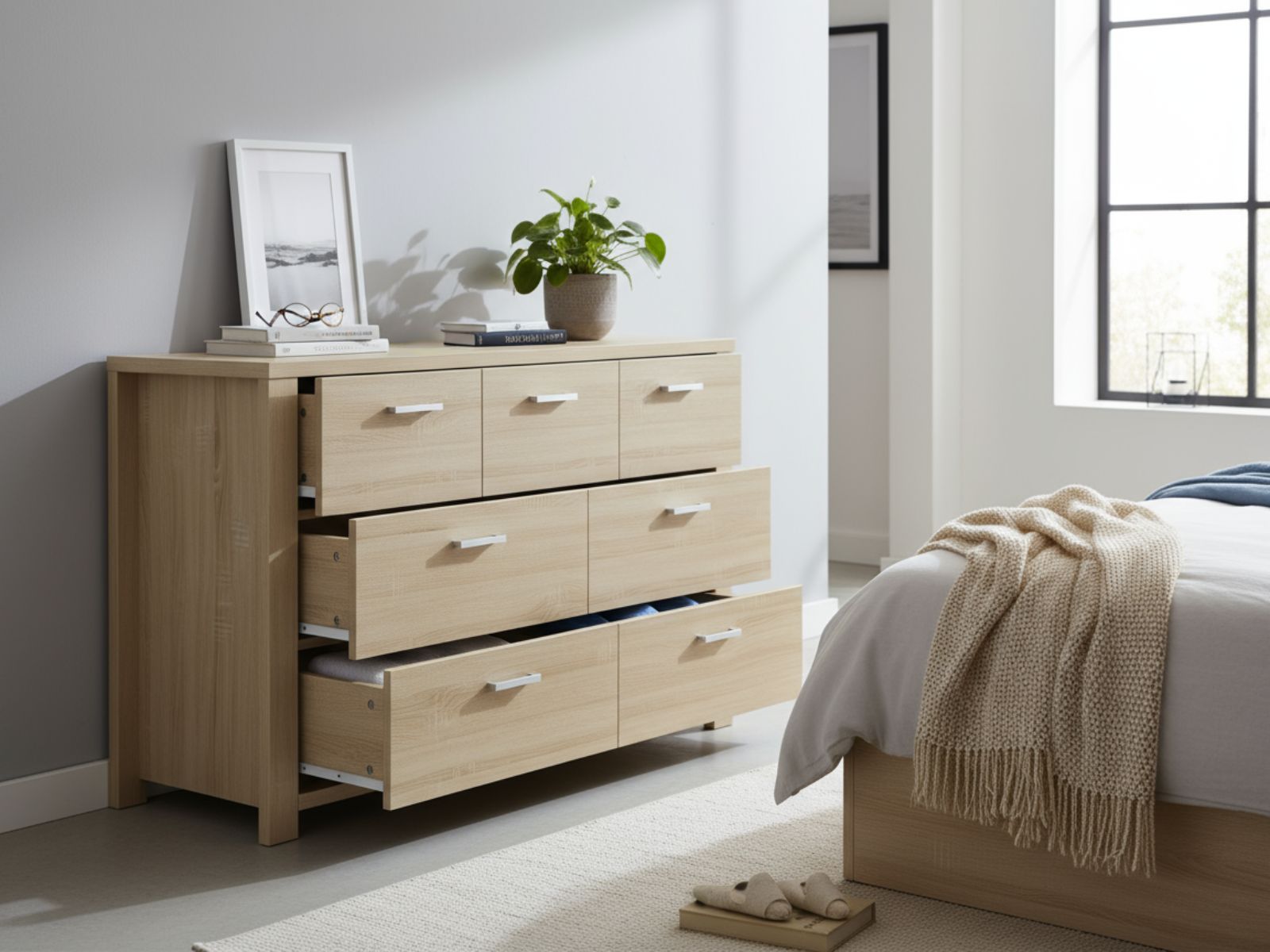 Skog 7-Drawer Lowboy | 120 cm Wide Wooden Chest | TSB Living NZ