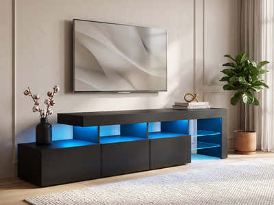 Glansig LED Entertainment Unit - 220 cm