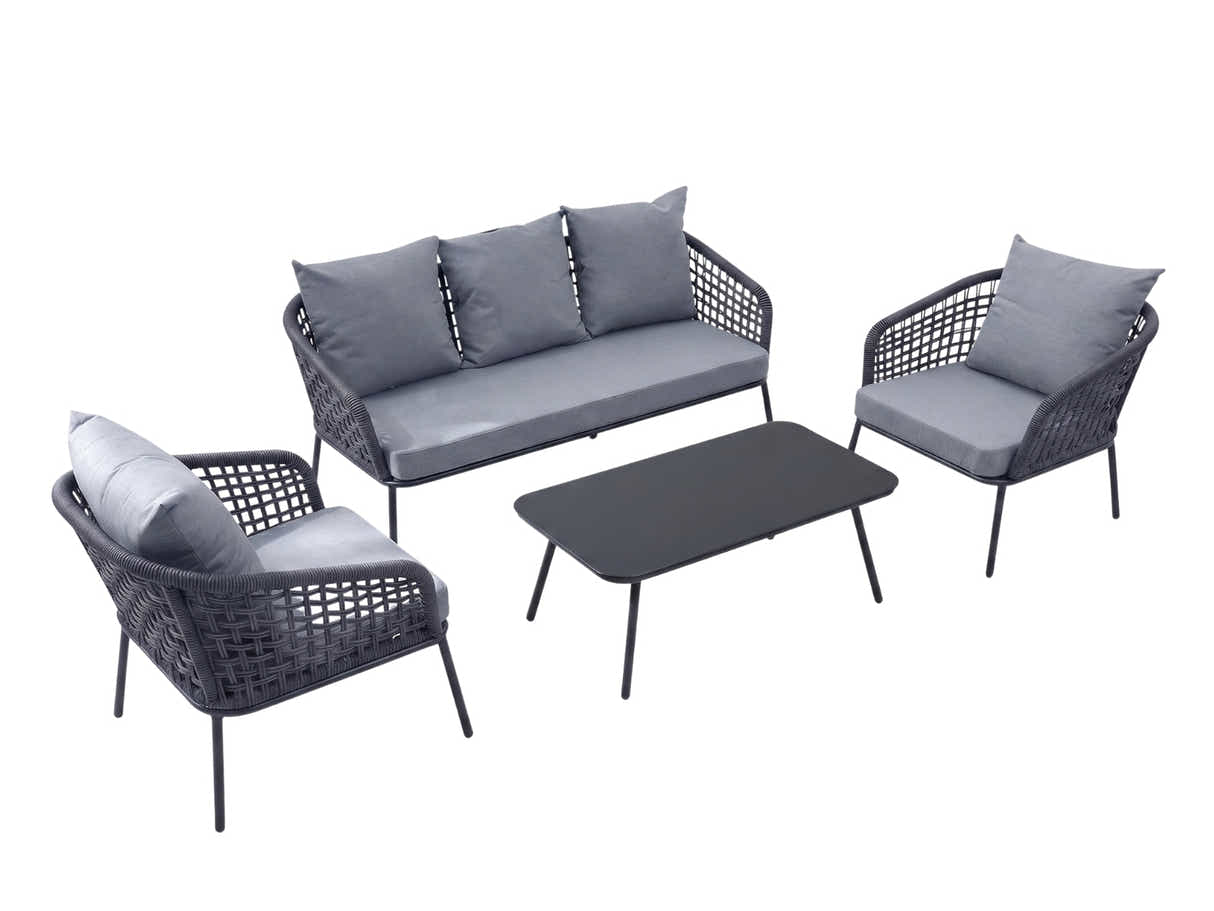 4-Piece Outdoor Sofa Set - Grey