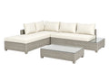 3-Piece Outdoor Sofa Set - Grey + Beige