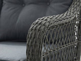 4-Piece Outdoor Sofa Set - Brown + Grey