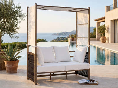 Steel Day Bed with Canopy