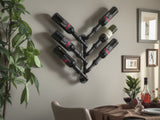 Wall-Mounted Pipe Wine Rack - 6 Bottle Holder