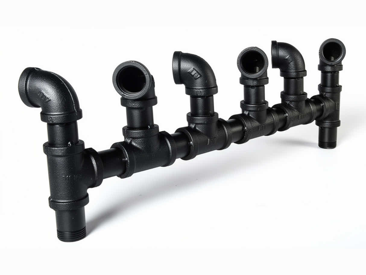 Wall-Mounted Pipe Wine Rack - 6 Bottle Holder