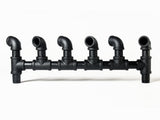 Wall-Mounted Pipe Wine Rack - 6 Bottle Holder