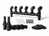 Wall-Mounted Pipe Wine Rack - 6 Bottle Holder