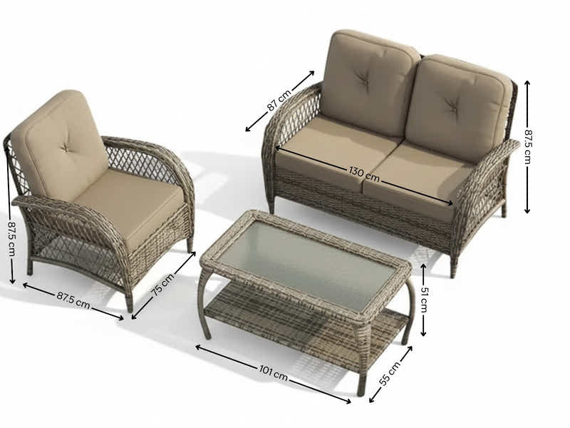 4pc Outdoor Sofa Set PE rattan