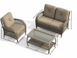 4pc Outdoor Sofa Set PE rattan