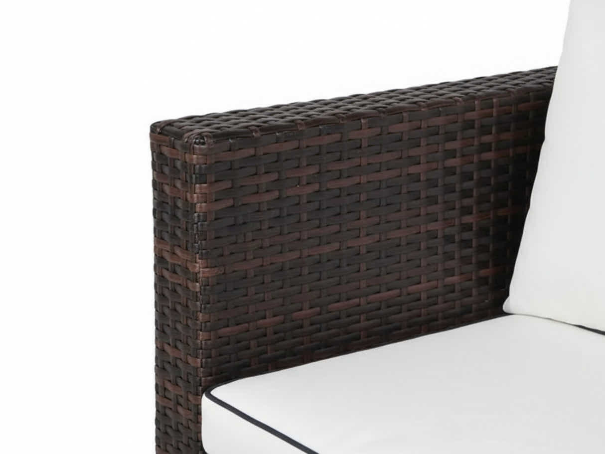 Hampton 4-Piece Outdoor Sofa Set - Brown + Cream