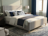 DS Edina Velvet Bed Frame Grey - Queen