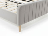 DS Edina Velvet Bed Frame Grey - Queen