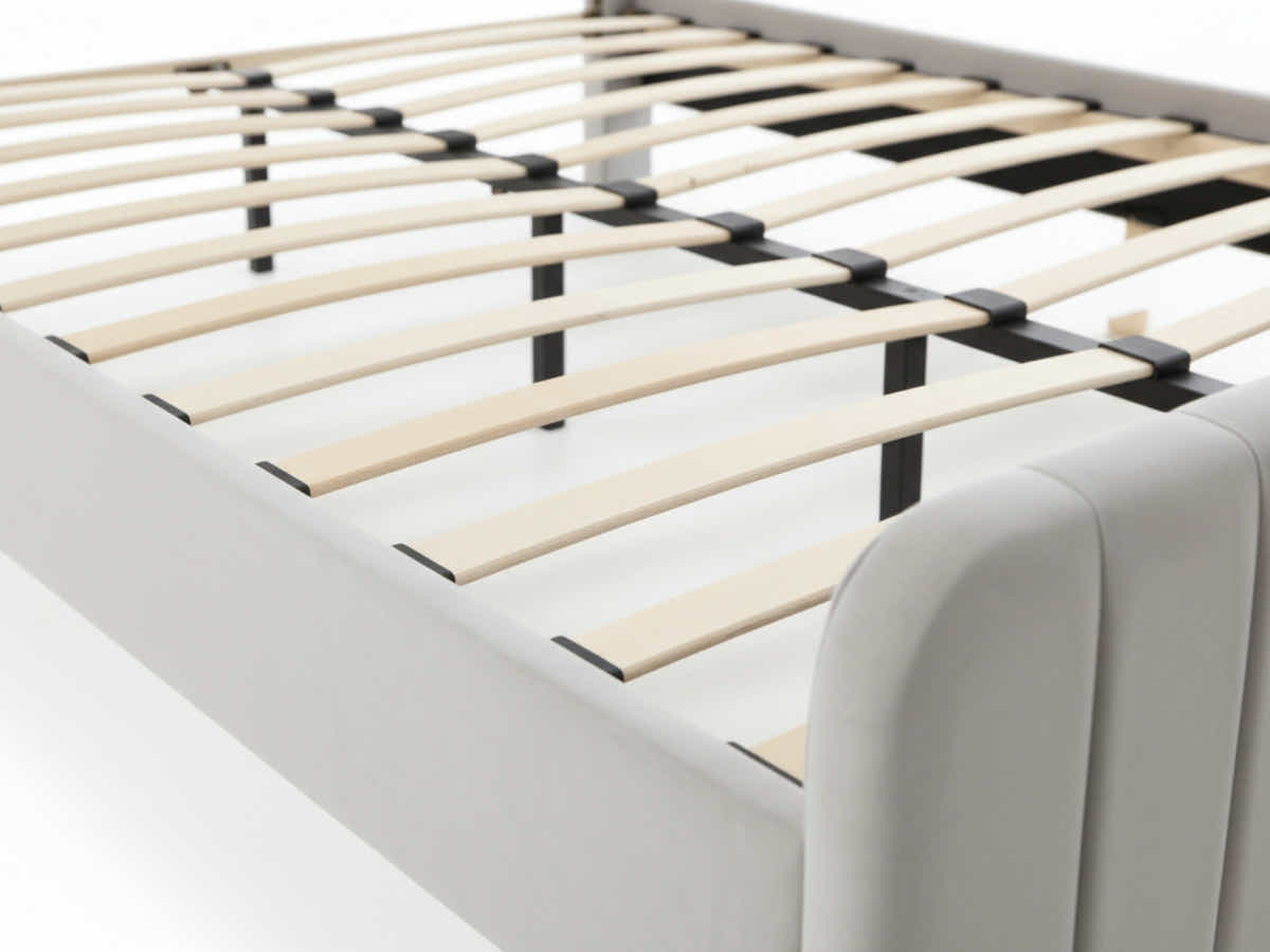DS Edina Velvet Bed Frame Grey - Queen