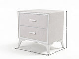 Delani Bedside Table - Cream