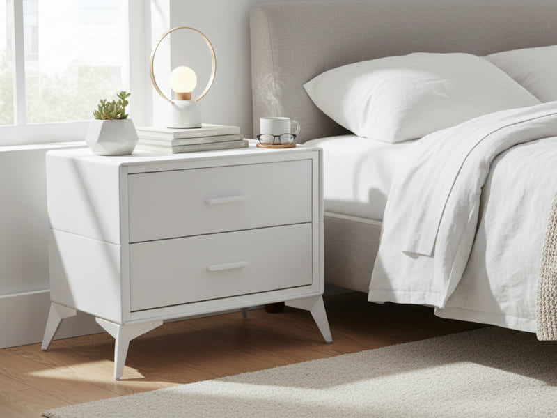 Delani Bedside Table - Cream