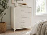 Delani 4-Drawer Tallboy - Cream