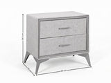 Delani Bedside Table - Grey
