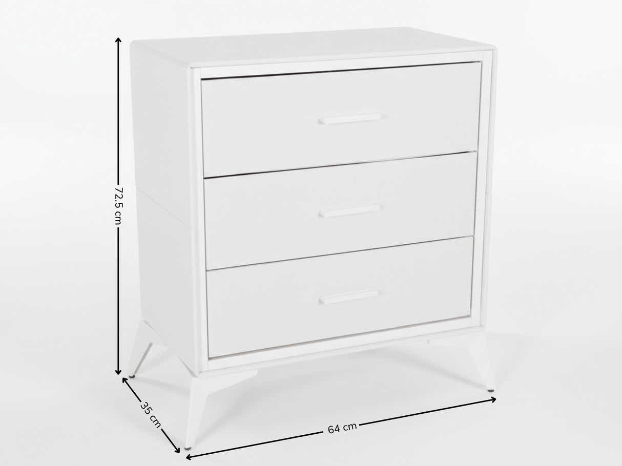 Delani 3-Drawer Chest - Cream