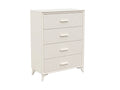 Delani 4-Drawer Tallboy - Cream