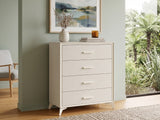 Delani 4-Drawer Tallboy - Cream
