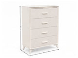 Delani 4-Drawer Tallboy - Cream