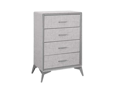 Delani 4-Drawer Tallboy - Grey