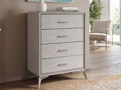 Delani 4-Drawer Tallboy - Grey